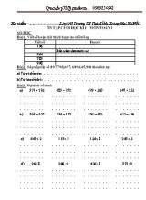 Đề cương ôn tập cuối học kì I Toán lớp 3 - Trường Tiểu học Thúy Lĩnh